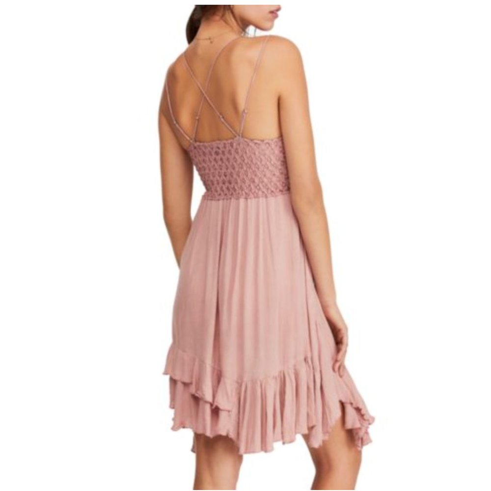 NWOT Free People One Mauve Bralette Mini Dress - Picture 6 of 7